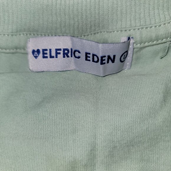 Elfric Eden Graphic Cat T-Shirt Size L Mint Green Urban Fast-Food Design - Picture 3 of 5